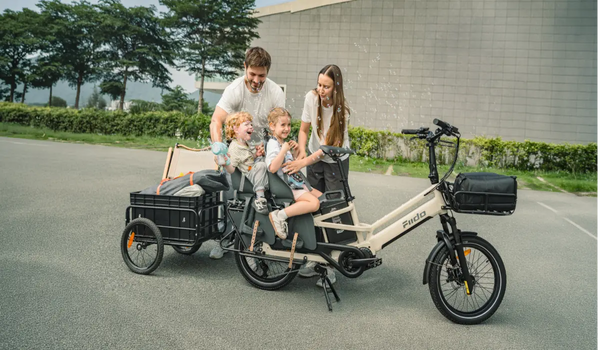 Fiido T3 Max elektryczny rower cargo do rodzinnych przejazdów z dziećmi i tylną przyczepką