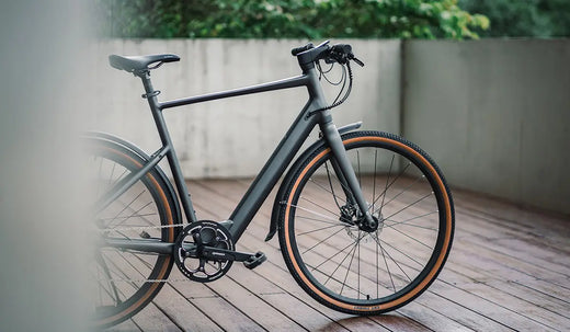 Fiido C21 zaparkowany za murem.