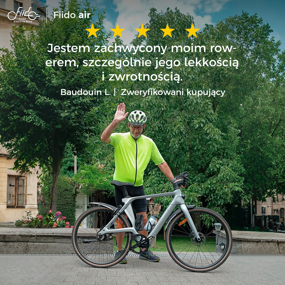 Fiido Air Ultralekki Rower Elektryczny z Włókna Węglowego